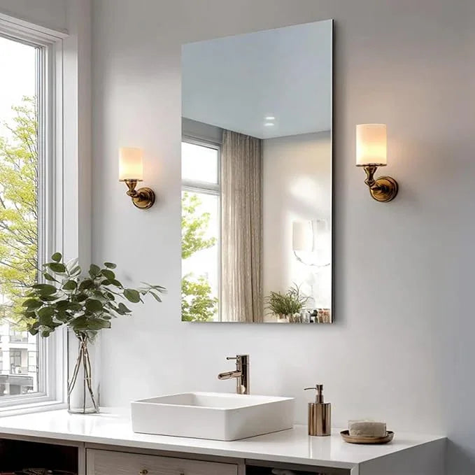 CILIBER Frameless Mirror, 24x40 Inch Rectangle Bathroom Mirrors for Wall, Upgraded Shatterproof Large Vanity Mirror Over Sink with Polished Edge for Bathroom, Bedroom, Living Room and Entryway - ModernBath