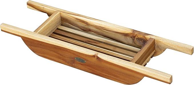 EcoDecors, 29 inch, Bath Tray for Tub, Bath Tub Tray Wood, Bathtub Table, Caddy for Bathtub in Natural Teak - ModernBath