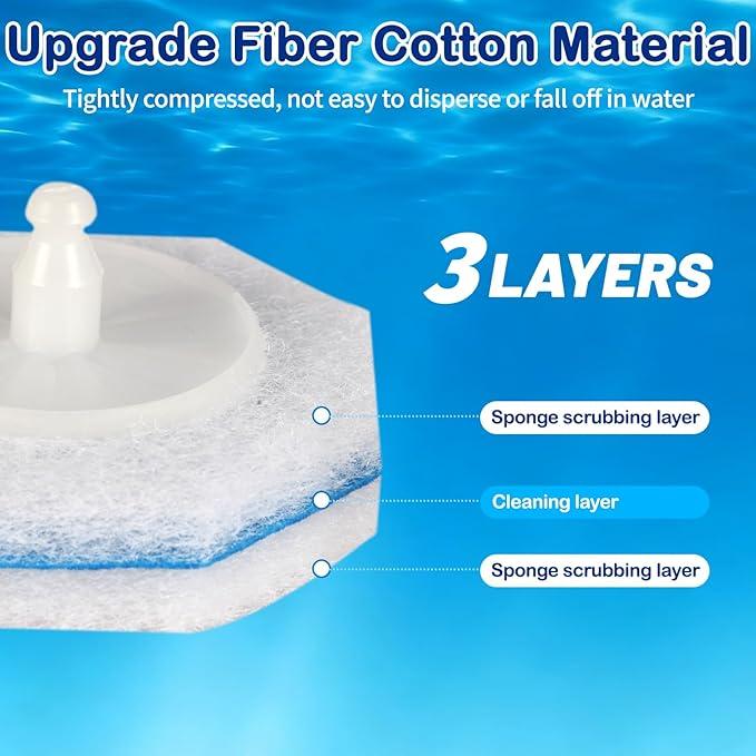 100 Count Disposable Toilet Wand Refills for Toilet Wand, 5X Cleaning Power Scrubber Refill, Replacement Heads for Toilet Cleaning, 360° Efficient Cleaning, No Falling Apart, Fresh Fragrance. - ModernBath