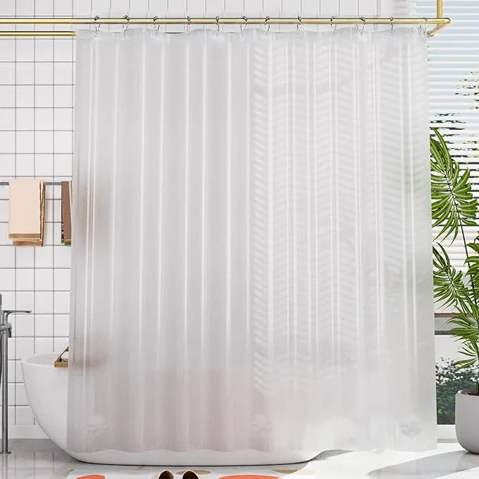 AmazerBath Extra Long, 8G Heavy Duty Plastic, 96 Length, Weighted Tall 72 x 96 Frosted, Bathroom Shower Curtain Liners with 3 Weights - ModernBath