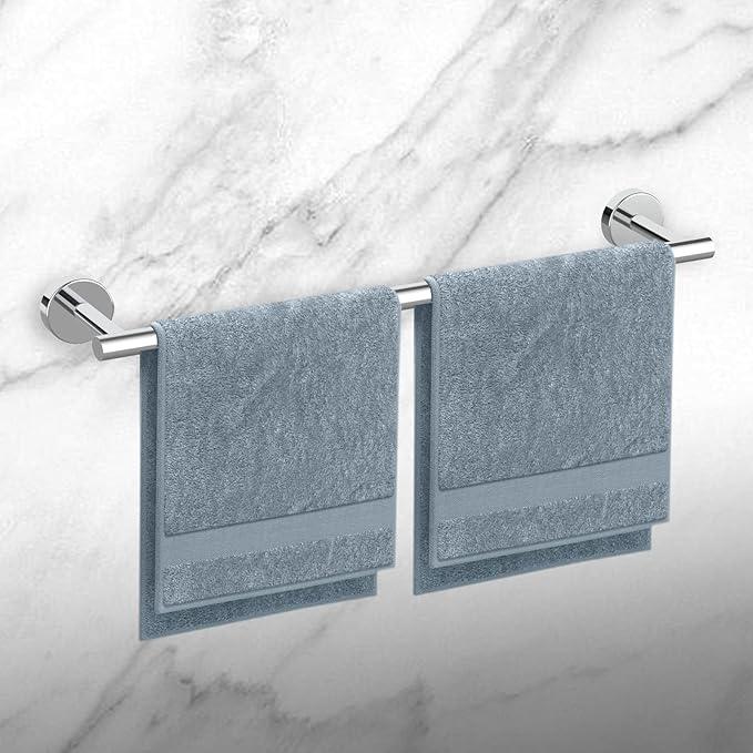 10-Pieces Bathroom Hardware Set, Includes 24 Inch Towel Racks for Bathroom Wall Mounted, Toilet Paper Holder, Towel Hooks for Bathrooms, Towel Rings for Bathroom Wall (Polished Chrome) - ModernBath