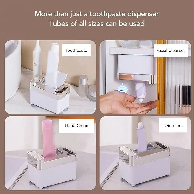 Automatic Toothpaste Dispenser, Smart Electric Toothpaste Dispenser with 3 Dispensing Modes, Wall Mounted or Tabletop Automatic Toothpaste Squeezer for Kids and Adults, Bathroom - ModernBath
