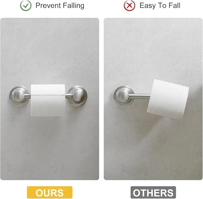 BESy Wall Mounted Toilet Paper Roll Holder Rustproof Tissue Paper Holder Bathroom Flexible Pivoting Tissue Handle Toilet Tissue Roll Holder, Brushed Nickel, Stainless Steel - ModernBath
