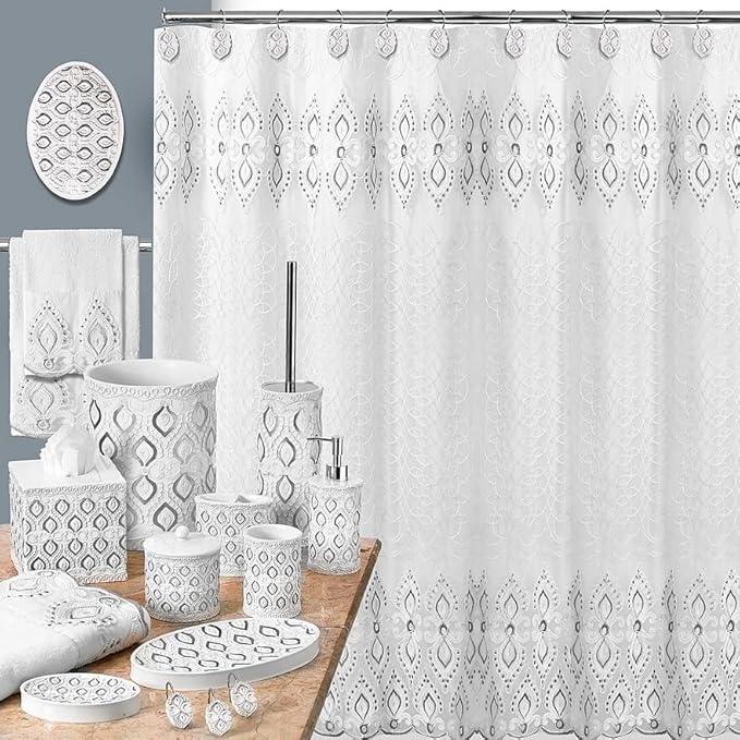 Zahari Home Monaco Modern Bathroom Rug Classic Luxury Bath Rug Contemporary Decor Beautiful Bath Shower Tub Décor Unique Design Stylish Bathroom Rug Shower Mat - ModernBath