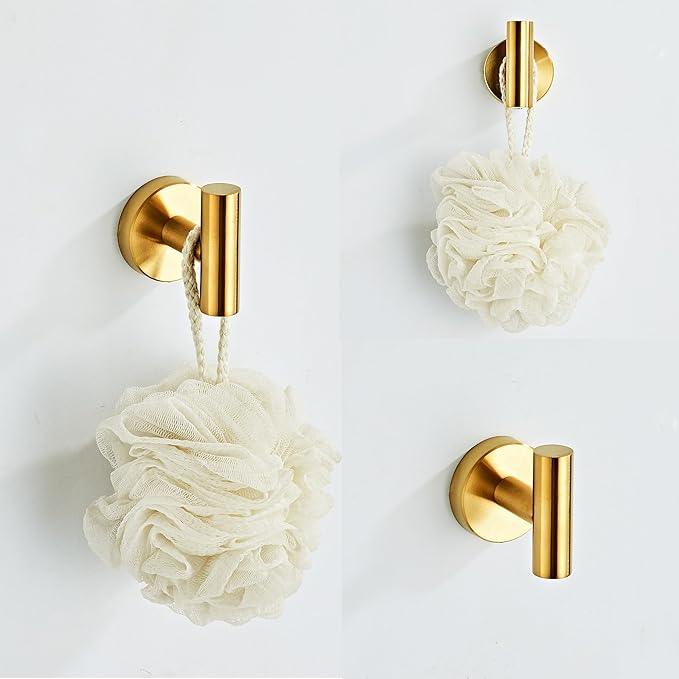 Brushed Gold Bathroom Hardware Set 10 Piece with Towel Racks for Bathroom, SUS304 Stainless Steel Bath Towel Bar Set, 24 Inch Wall Mounted Accessories Kit… - ModernBath
