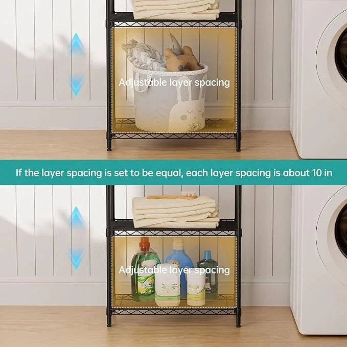 SINGAYE Shelf Closet Wire Shelving：Adjustable Metal Unit for Laundry Room Organization Bathroom Kitchen Home Storage Pantry Rack Shelves - ModernBath