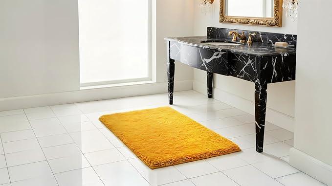 C23 Luxury Bathroom Rugs, Bath Mat - 20"x32" | 2200 GSM Tufted Cotton Bathroom Mat | Ultra-Absorbent Quick Dry, Heavyweight Non-Slip Bathmat | Thick Soft Plush Machine Washable Bath Rug - ModernBath