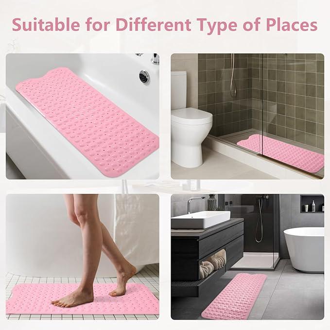 XLHOMO 26PC Bathroom Accessories Set - Gorgeous Pink Bathroom Set, Bathroom Accessory Set, Pink Shower Curtain Set with Bathtub Mats for Shower Tub - ModernBath