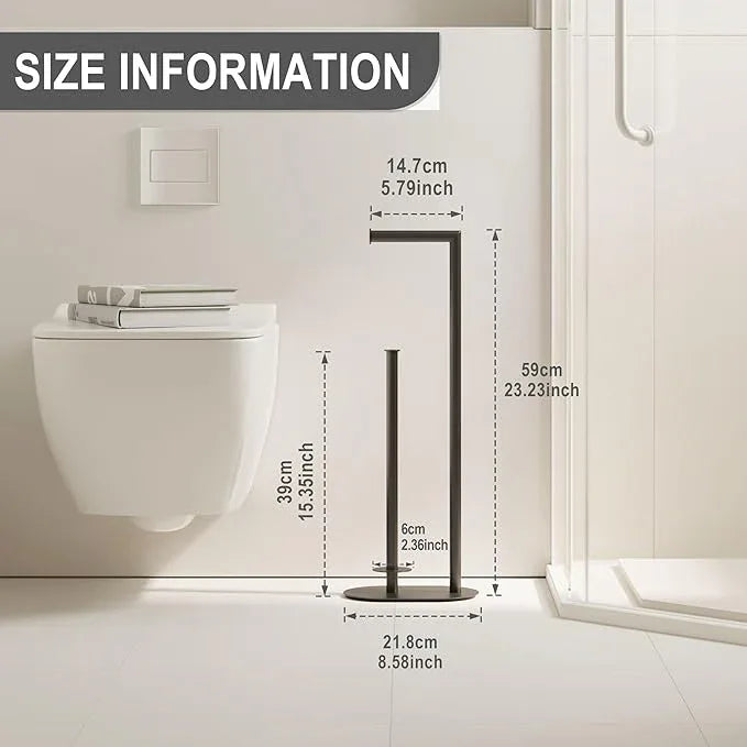 Black Toilet Paper Holder is Crafted from Premium Metal Material,ensuring it Remains Rust-Proof and Durable Over Years of use. - ModernBath