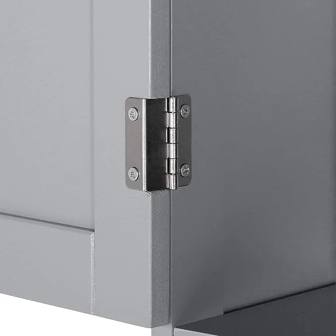 BlueWish Over The Toilet Cabinet, Bathroom Over Toilet Storage with Adjustable Shelves, Anti-toppling Design, Over Toilet Cabinet for Bathroom, Restroom, Laundry, Grey - ModernBath