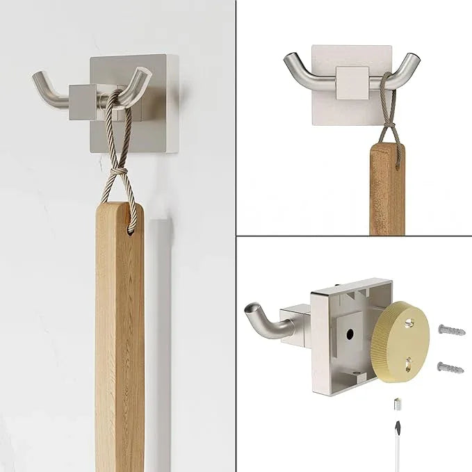 Ruacq 4pcs Bathroom Hardware Set-Toilet Paper Holder-Towel Ring -Towel Hooks for bathrooms-18 Inch Towel Bar Stainless Steel Wall Mounted, Bathroom Accessories Set (Brushed Nickel) - ModernBath