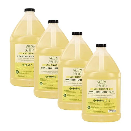 Adams Handmade Soap Liquid Foaming Soap 1 Gal - Lemongrass (Pack of 4) - ModernBath
