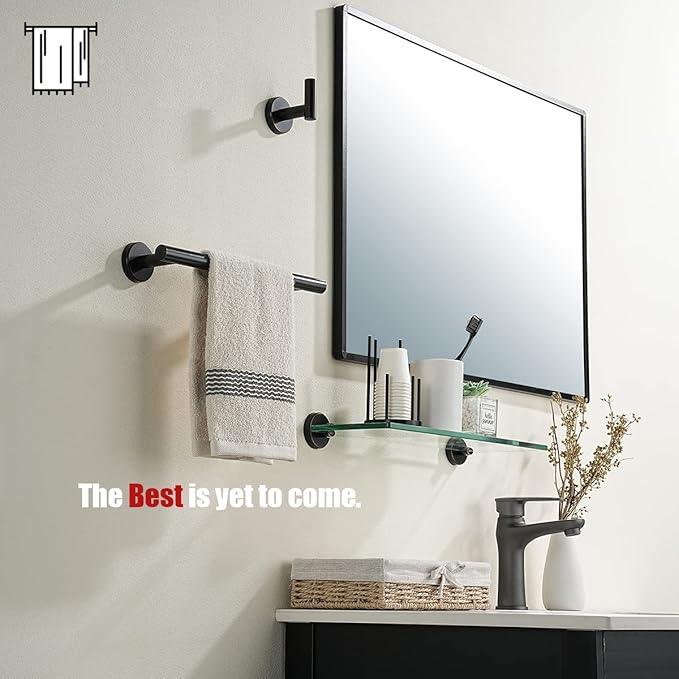 JQK Oil Rubbed Bronze Towel Bar, 12 Inch 304 Stainless Steel Thicken 0.8mm Towel Rack Bathroom, Towel Holder Wall Mount, Useable Length 9 Inch, TB110L9-ORB - ModernBath