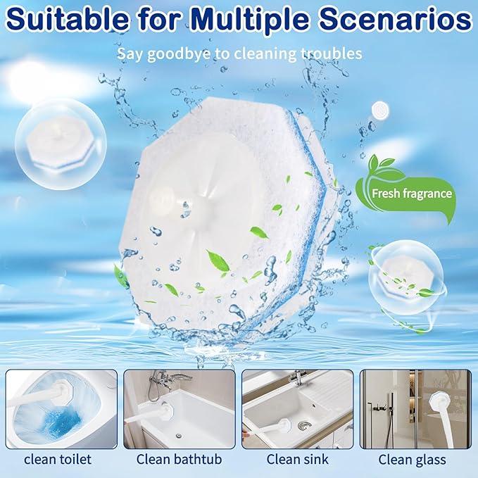 80 Count Toilet Wand Refills for Clorox Toilet Wand - Upgrade Fiber Toilet Brush, 5X Cleaning Power Toilet Bowl Wand Refills, No Falling Apart | Fresh Fragrance - ModernBath