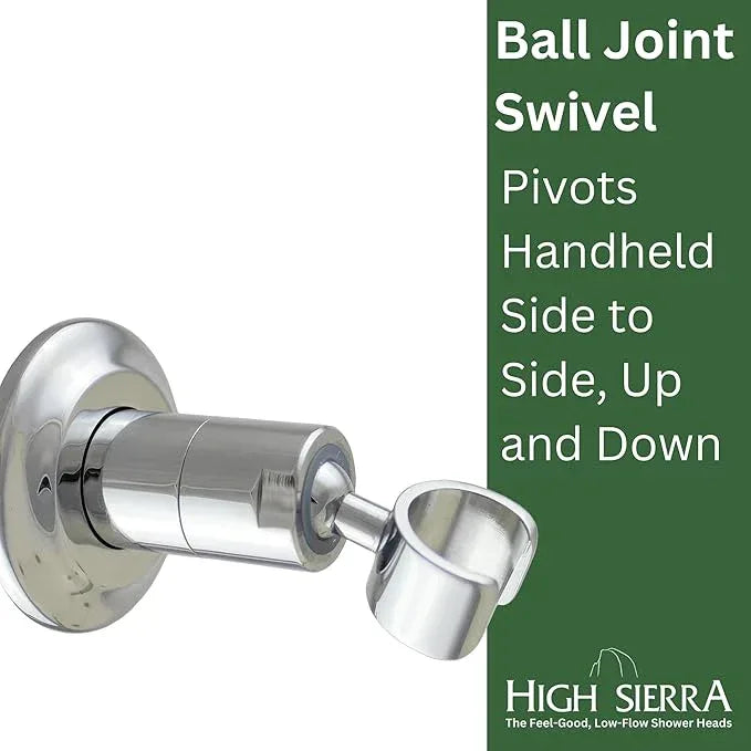 High Sierra® - Solid Metal Wall Mounted Holder for Handheld Shower Heads - Brushed Nickel Finish - ModernBath