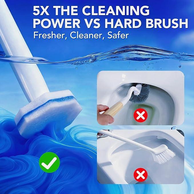 55 Pcs Toilet Wand Refills for Clorox, Upgrade Disposable Replacement Heads, Compatible with Clorox Toilet Wand for Bathroom Multi-Surface Cleaning - ModernBath