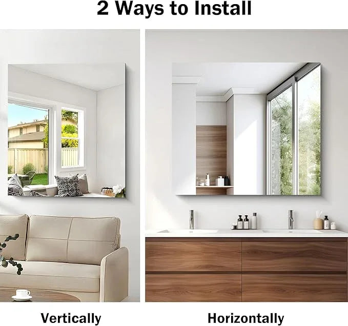 CILIBER Frameless Mirror, 36x40 inch Bathroom Mirrors for Over Sink, Large Frameless Wall Mirror, Upgraded Shatterproof Vanity Mirror with Polished Edge for Bathroom,Bedroom,Living Room and Entryway - ModernBath