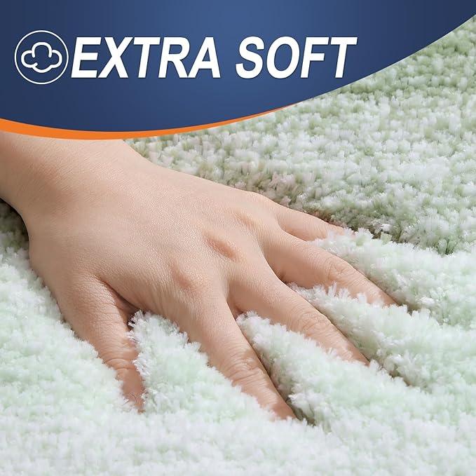 OLANLY Bathroom Rugs Mat 24x16, Extra Soft Absorbent Microfiber Bath Rugs, Rubber Backing, Quick Dry, Machine Washable Bath Mats for Bathroom Floor, Tub and Shower, Home Decor Accessories, Sage Green - ModernBath