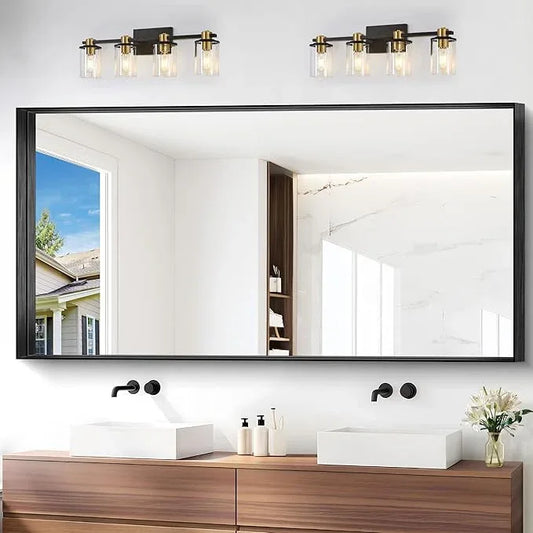 NIMURY Black Bathroom Mirror, 72x36 Inch Rectangular Deep Frame Mirror, Large Wall Mounted Bathroom Vanity Mirror Over Sink for Bedroom,Restroom, Living Room, Hangs Vertically or Horizontally - ModernBath