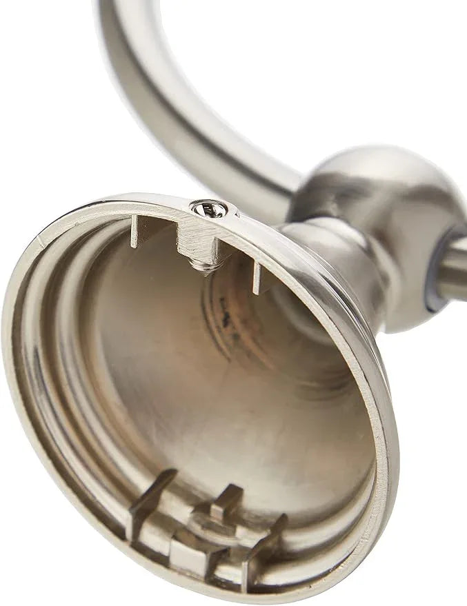 Amazon Basics Round AB-BR807-SN Modern Towel Ring, 6.3-inch Diameter, Satin Nickel - ModernBath
