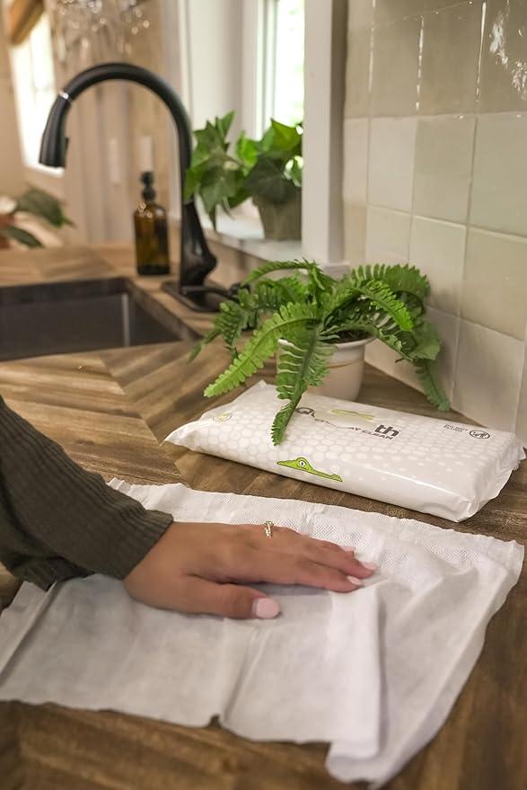 Quikcloth® Everyday Clean – Plant-Based, Gentle, Plastic-Free Cleaning Wipes for Home & Kitchen - Safe on Hands and Surfaces - ModernBath