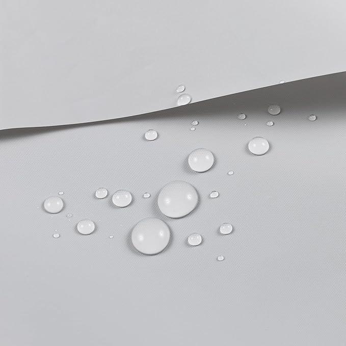Barossa Design Gray Silver Long Shower Curtain Liner 78" Height - 3 Magnets & Waterproof Lightweight PEVA Shower Liner for Bath Tub, PVC Free, Metal Grommets, Silver Gray, 72x78 - ModernBath