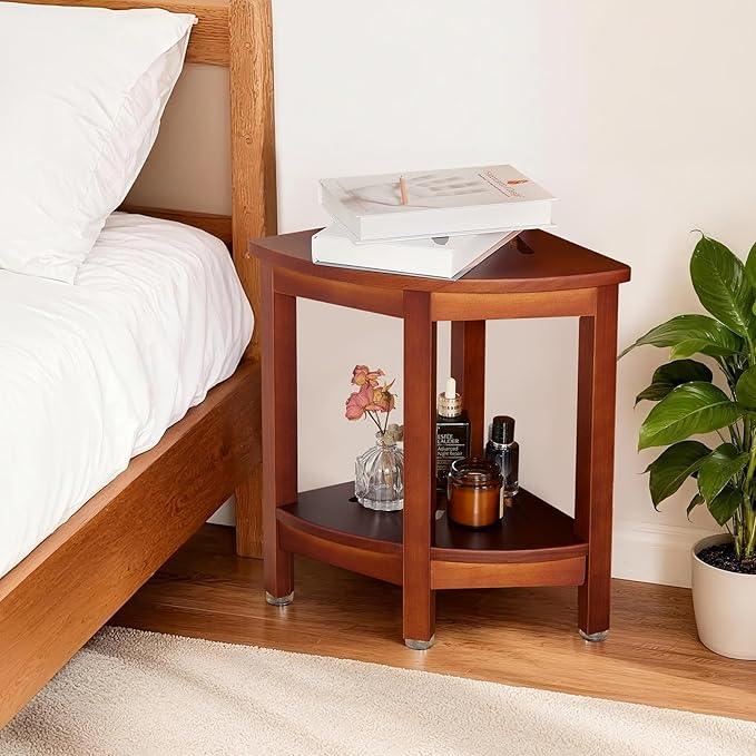 HouseJoy Corner Shower Bench with Shelf, 16.5" H Corner Shower Stool for Shaving Legs, Shower Foot Rest Waterproof Bathroom Bench -Bath Seat, Spa Foot Rest Shaving Stool Corner - ModernBath