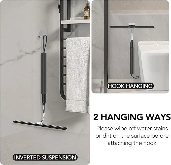 Shower Squeegee with Long Handle, 15-51" Telescopic Squeegee for Window Cleaning, Window Squeegee for Glass Doors, Extendable Window Cleaner Tool for Tile Walls, Sliding Door, Floor, Car Windshield - ModernBath