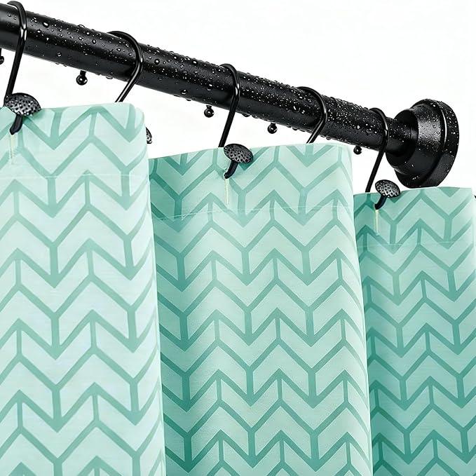 Umimile Shower Curtain Rod, 1 Inch Diameter Adjustable Spring Tension Curtain Rod, 304 Stainless Steel Shower Rod for Bathroom, Windows, Never Rust Non-Slip (Black, 36-61”) - ModernBath