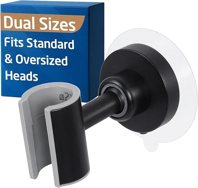 KES Upgraded Dual Size Opening Shower Head Holder, Black, 2X Strong Adhesion, 18/8 Stainless Steel, Adhesive Mount, 1 Count - ModernBath