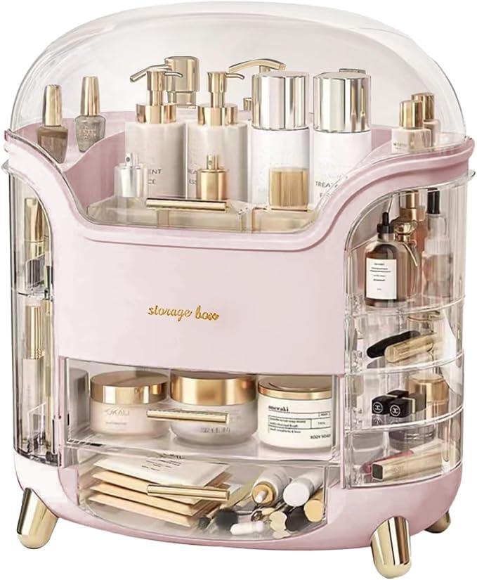 Omeily Upgrade Large Makeup Organizer Countertop Vanity Organizer Cosmetic Organizer Makeup Storage Box Bathroom Counter Organizer Perfume Skincare Organizers Gift Women Clear Design Easy Visibility - ModernBath