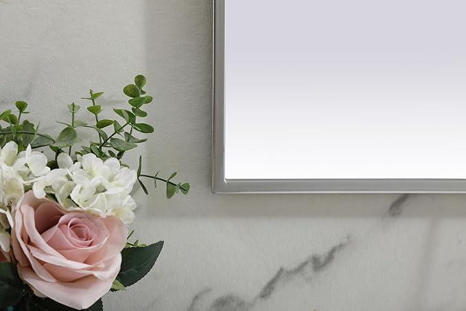 Illuminate, Metal Frame Arch Mirror 42X38 Inch in, Modern, Silver - ModernBath