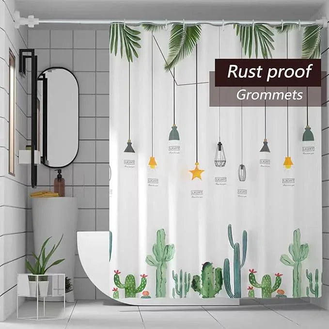 TIKABC Shower Curtain Liner, 4G PEVA Banana Leaves Shower Liner, Plastic Waterproof Shower Curtains, 72x72 inch with Grommet Holes 3 Magnetic Weights - ModernBath