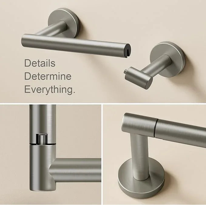 Toilet Paper Holder Wall Mount, Brushed Nickel Double Post Pivoting Toilet Paper Roll Holder for Bathroom, Commercial Toilet Tissue Dispensers, Stainless Steel - ModernBath
