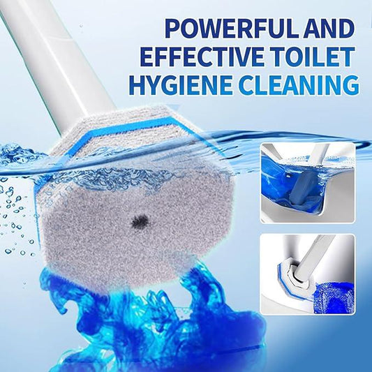 Disposable Toilet Brush Cleaning System with 50pcs Refills Pads Replacement Heads, Toilet Cleaning Stick, Wall Mounted Toliet Wand Kit Bathroom Maintenance, Toilet Bowl Cleaner Wands Holder and Set - ModernBath