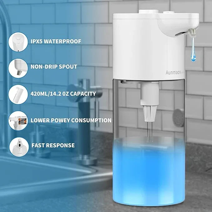 Automatic Soap Dispenser Touchless,Simple Physical Adjustment,Low Battery Consumption Dish Soap Dispenser Kitchen Bathroom - ModernBath