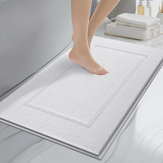 anllugs Bathroom Rugs 20" x 30", Non-Slip Extra Soft Absorbent Bath Rugs, Machine Washable Quick Dry Bath Mats for Bathroom Floor, Shower, Bathtub and Sink, White - ModernBath