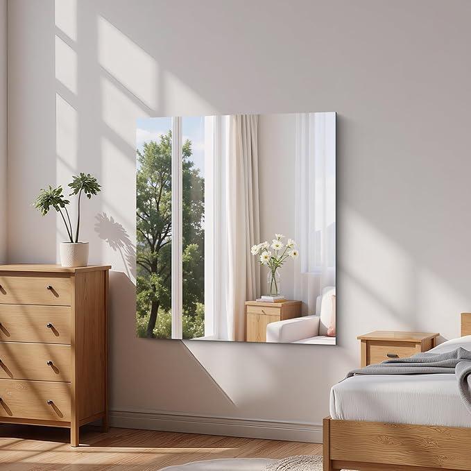 KOCUUY Large Frameless Mirror,36x40 Inch Rectangle Bathroom Vanity Mirror for Over Sink, Upgraded Shatterproof Unframed Design for Bedroom, Living Room, Entryway - ModernBath