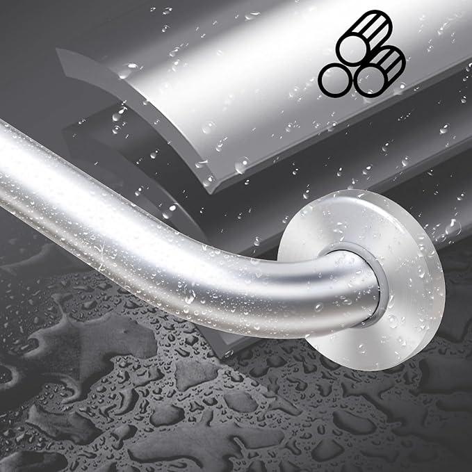 ROTHLEY 18 Inch Grab Bar for Bathtubs and Showers: Stainless Steel Shower Grab Bar Wall Mounted Shower Handle with Concealed Screws Anti Slip Saft Handle for Elderly Seniors (Brushed Nickle) - ModernBath