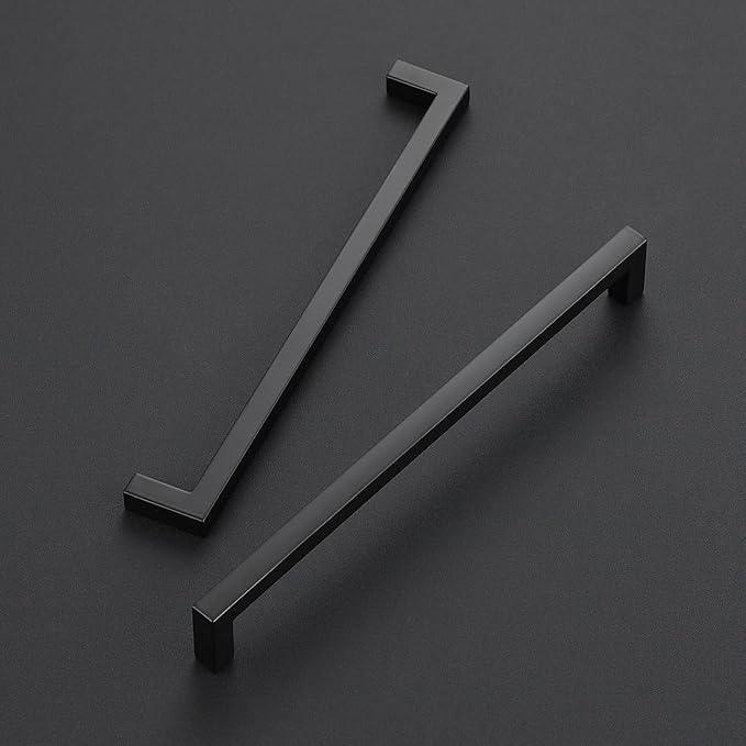 Ravinte 30 Pack Solid 7-1/2 Inch Center to Center Slim Square Bar Drawer Handles Kitchen Cabinet Handles Black Drawer Pulls Kitchen Cabinet Hardware Kitchen Handles Matte Black Cabinet Pulls - ModernBath