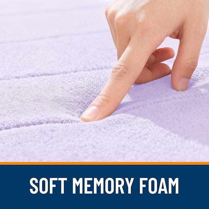 OLANLY Memory Foam Long Bathroom Rugs Runner 70x24, Super Soft Absorbent Bath Mat, Quick Dry, Machine Washable Shower Floor Rugs, Bathmat Carpet, Bathroom Home Decor Accessories, Lavender - ModernBath