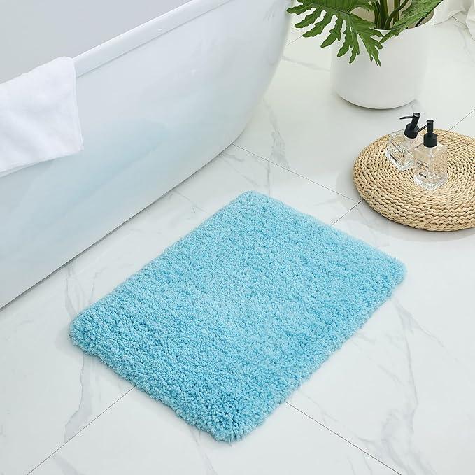 Ruggnovea Bathroom Rugs Non Slip Washable, Ultra Soft Thick Shaggy Absorbent Bath Mats, High Density Foam Latex Non Slip Backing Bath Rugs, Microfiber Bath Mats for Bathroom Floor&Sink,24x17,Teal - ModernBath