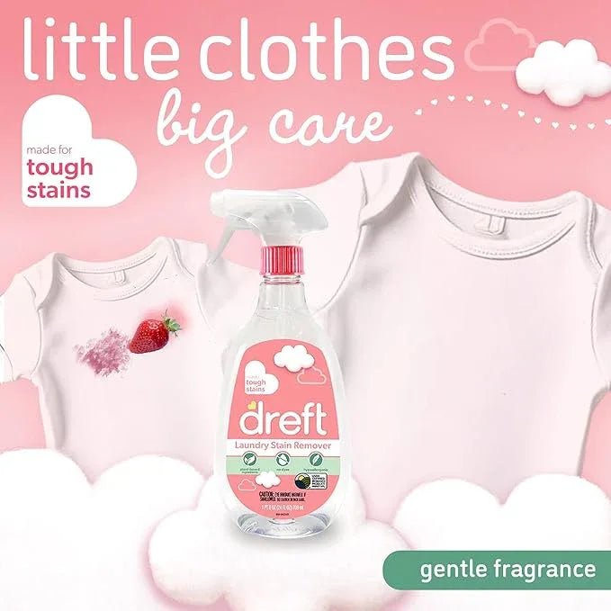 Dreft Stain Remover for Baby Clothes and Hypoallergenic Baby Stain Remover Spray Plus Travel Size Stain Treater Pen, 24 Fl Oz ( Pack of 2 + Stain Pen) - ModernBath