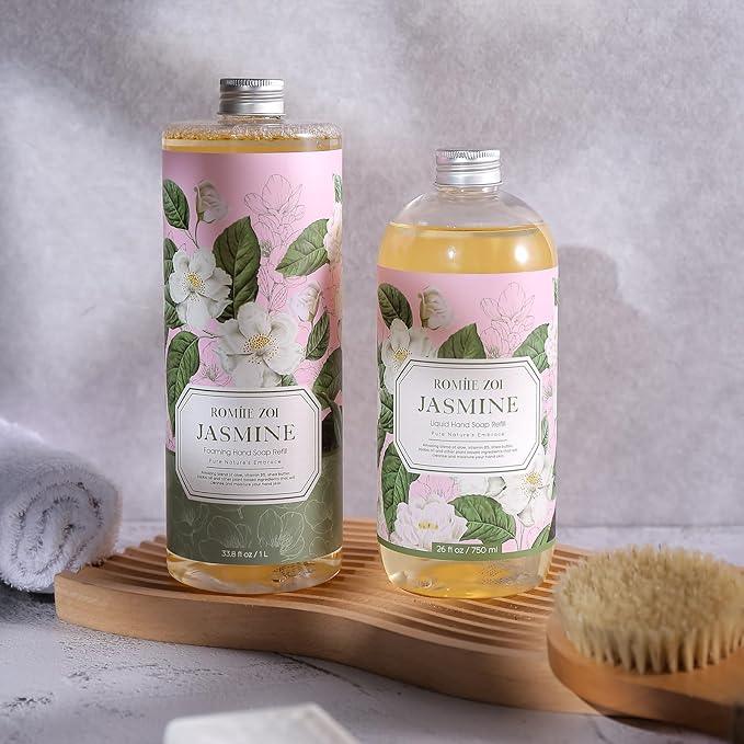 ROMIIE ZOI Liquid Hand Soap Refill, Jasmine, Gentle & Moisturizing Formula, 750 ML/ 26 FLOZ - ModernBath