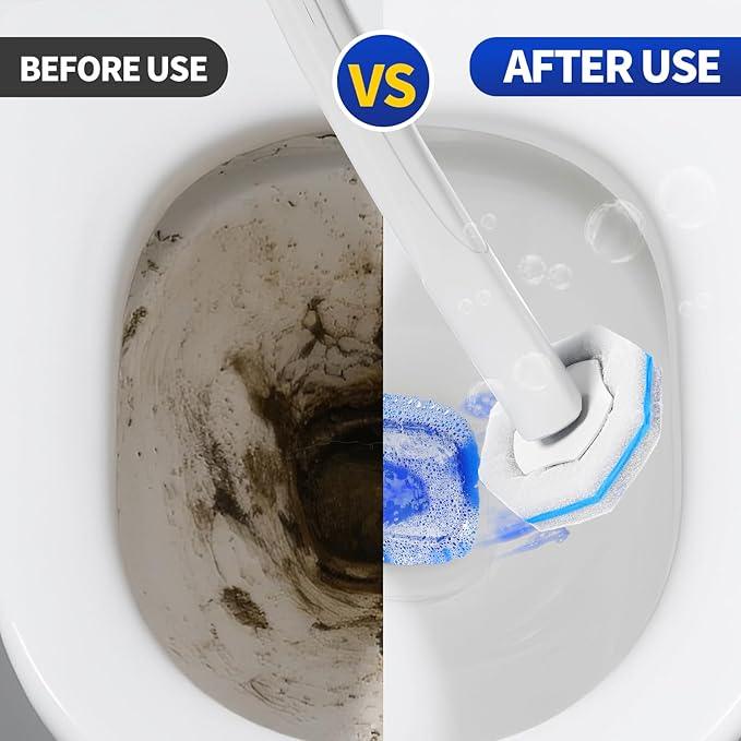 60PCS Toilet Wand Refills Compatible with Clorox Toilet Wand. Disposable Toilet Brush Refills. Bathroom Cleaning. Disposable Toilet Bowl. High-Density Disposable Toilet Brush Scrubber - ModernBath