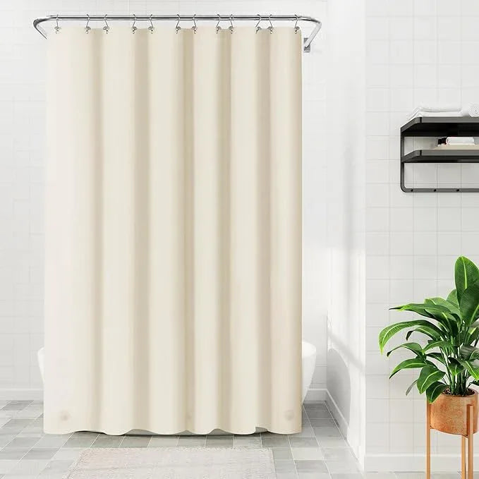 Barossa Design Beige Long Shower Curtain Liner 78" Height - 3 Magnets & Waterproof Lightweight PEVA Shower Liner for Bath Tub, PVC Free, Metal Grommets, Beige, 72x78 - ModernBath