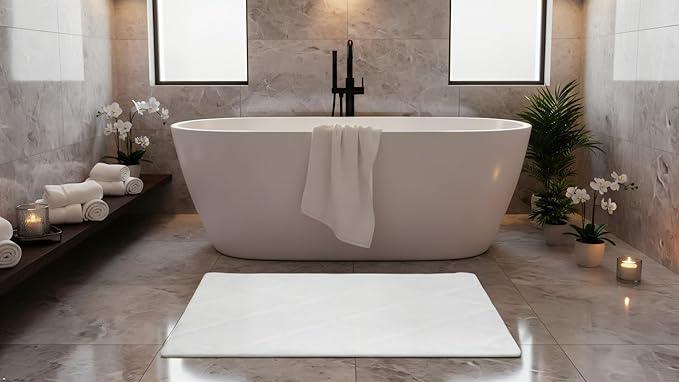 C23 Luxury Bathroom Rugs, Bath Mat - 20"x32" | 2200 GSM Tufted Cotton Bathroom Mat | Ultra-Absorbent Quick Dry, Heavyweight Non-Slip Bathmat | Thick Soft Plush Machine Washable Bath Rug - ModernBath