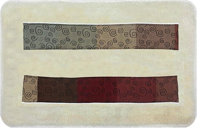 Zahari Home Miramar Bathroom Rug Luxury Bath Rug Washable Beautiful Shower Mat Unique Design Stylish Multi Color Bath Bath Rug Shower Tub Decor - ModernBath