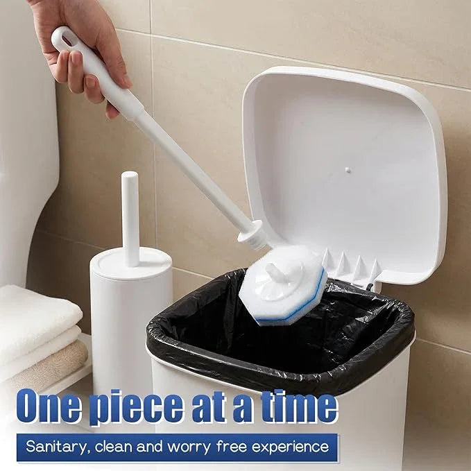 Yuanan 50 PCS Disposable Toilet Brush Refills, Toilet Wand Cleaner Toilets Bowl Wand Refills High-Density Fresh Scent and Powerful Cleaning Effect for Bathroom Cleaning Compatible Heads - ModernBath