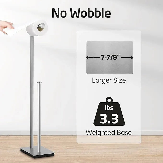 KES Freestanding Toilet Paper Holder Stand with Reserve Toilet Paper Storage for Bathroom SUS304 Stainless Steel Brushed Steel, BPH286S1B-2 - ModernBath